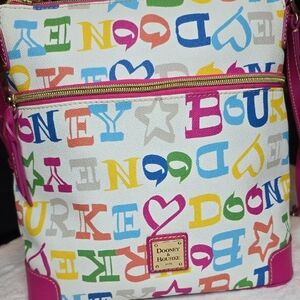 Dooney & Bourke Colorful Letter Print Crossbody Bag